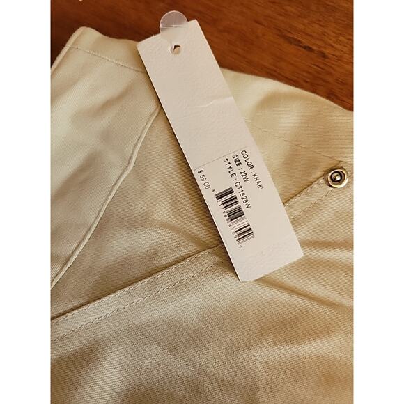 Jennifer & Grace Women’s Plus Khaki Tan Capri Dress Pants Sz 22w - Picture 6 of 12